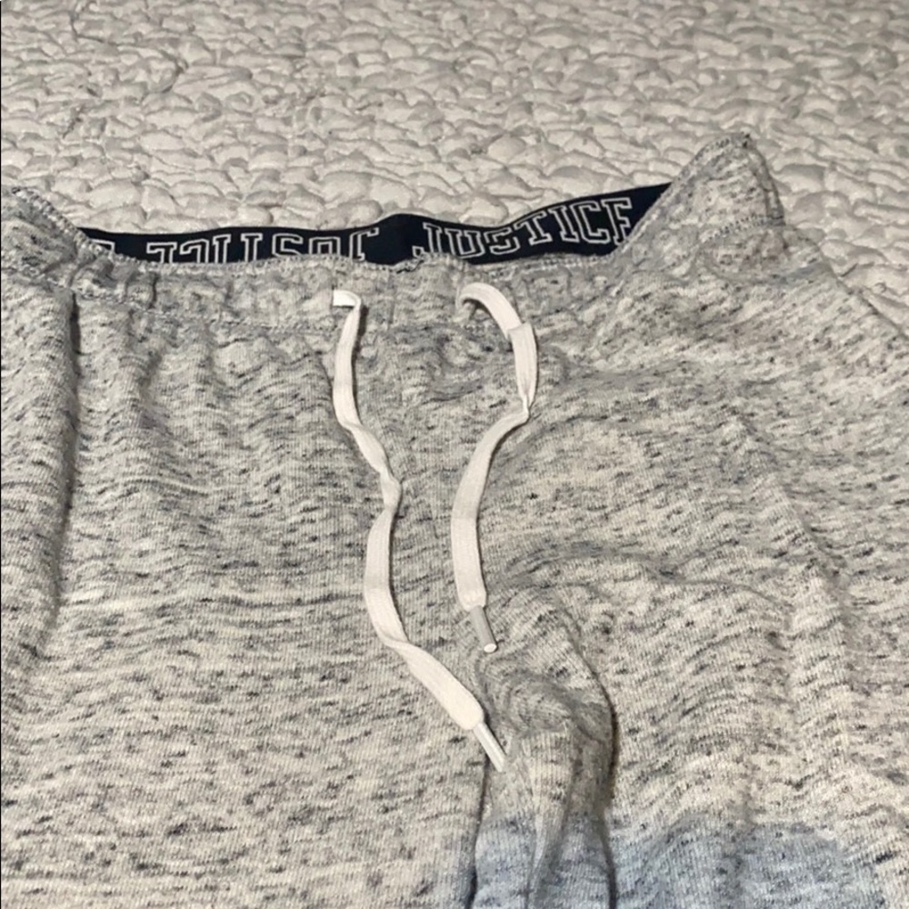Justice girls silver sweats